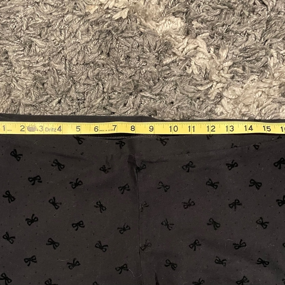 Lauren Conrad Black Legging Pair Size XL Bows Stretch - Picture 7 of 12